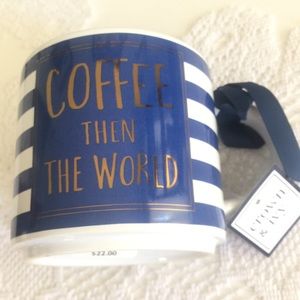 Crown & Ivy “coffee then the world” mug